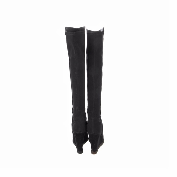 Stuart Weitzman Demiswoon Black Suede Over the Knee Boots 6 - Picture 3 of 5